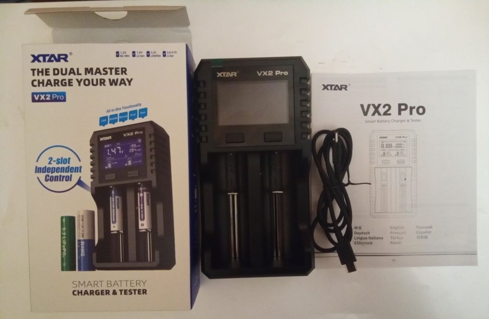 Професійний зарядний пристрій XTAR VX2 Pro.