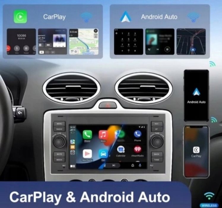 Radio GPS Android Ford Focus Kuga S-MAX C-MAX Carplay WIFI BT MP3 4GB