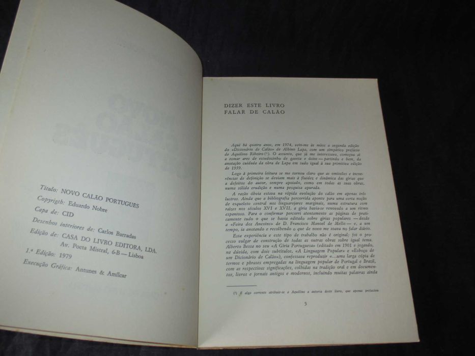 Livro Novo Calão Português Eduardo Nobre