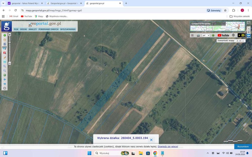 Działka rolna nr 194 (z możliwością przekształcenia) o powierzchni 8400 m2, miejscowość Celiny gm. Chmielnik, województwo Świętokrzyskie