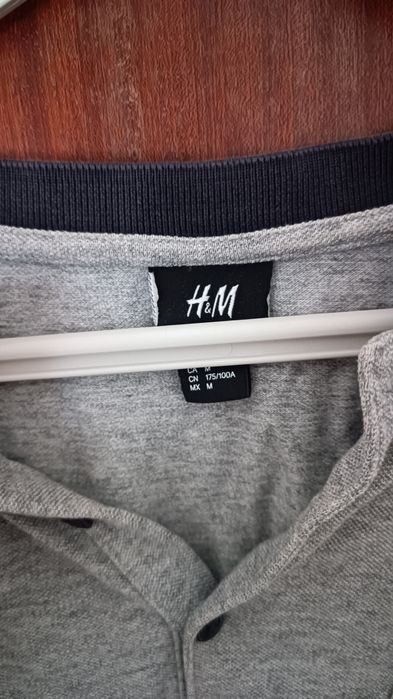 Pólo manga curta cinza H&M