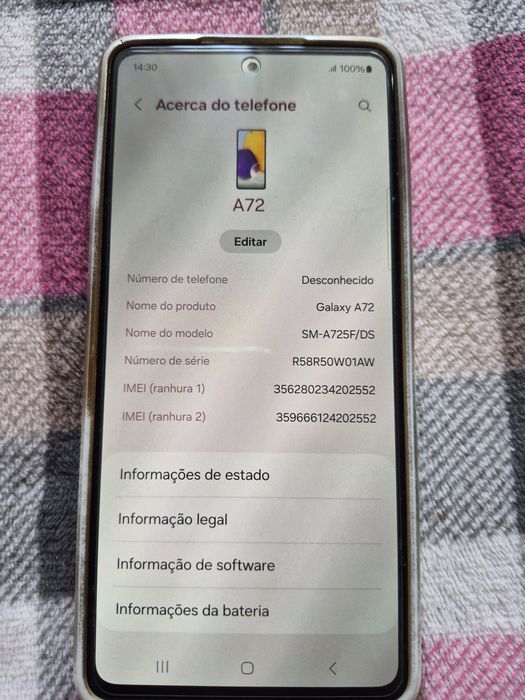 Telemóvel Samsung A72
