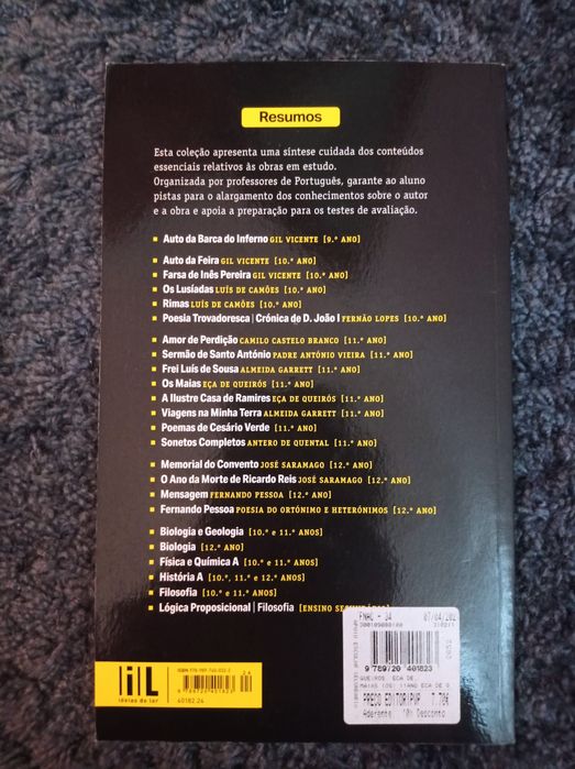 Livros resumos de português