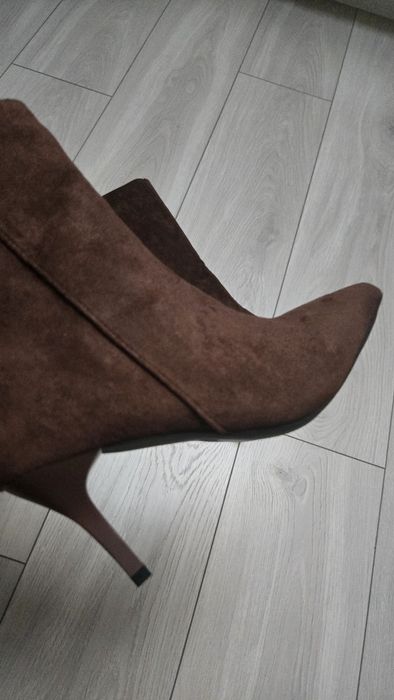 Kozaki szpilka 36 czekoladowe brąz nowe