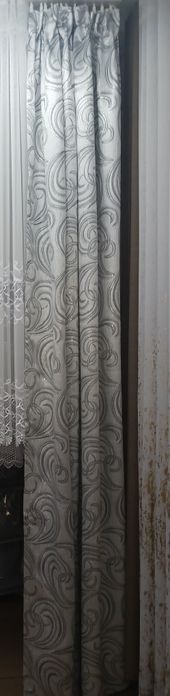 Zasłony srebrne z połyskiem