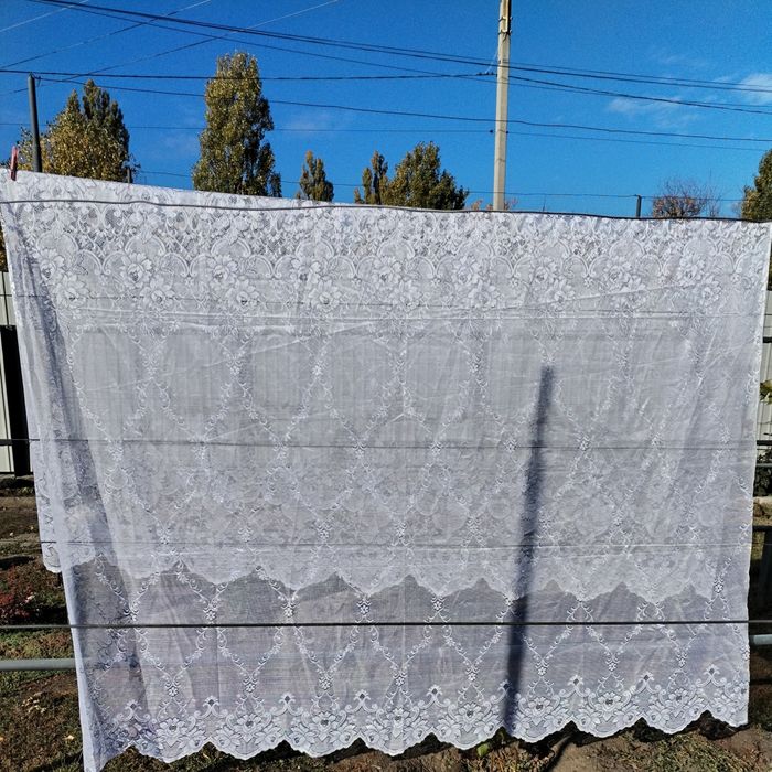 Тюль білий з візерунком