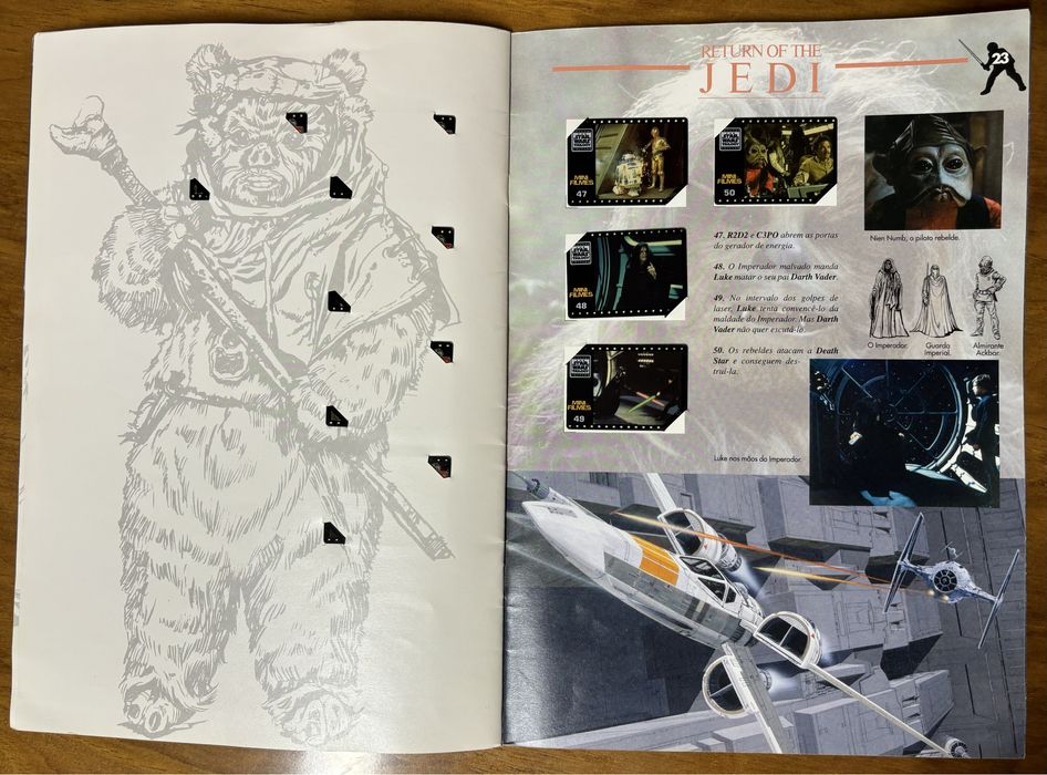 Caderneta Triologia Star Wars da Matutano