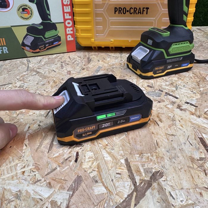 Шуруповерт аккумуляторний Procraft pa18pro DFR 2шт 2Ah аккумулятори