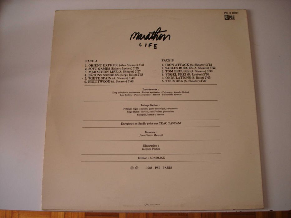 Frédéric Viger, Serge Bulot, François Jeannin - Marathon Life (LP)