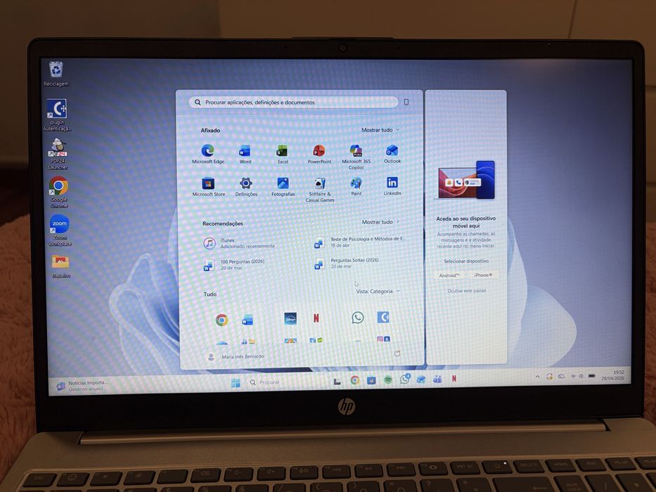 Portátil HP 15 Ryzen 5 | 16GB RAM | 512GB SSD | Garantia até 2028 + Rato e Bolsa