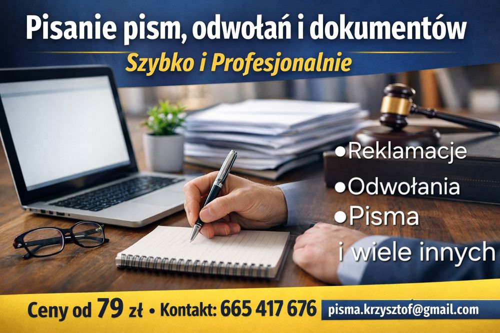 Pisanie pism, odwołań i dokumentów – szybko i profesjonalnie
