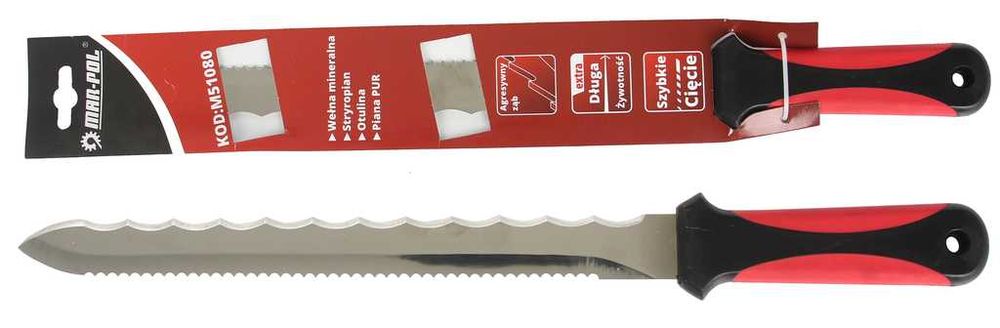 NÓŻ Do Cięcia MATERIAŁÓW IZOLACYJNYCH Waty Wełny Styropianu 28cm