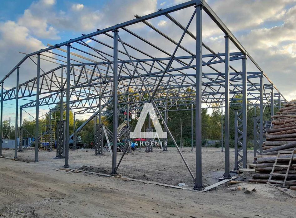 Ангар обшиття профнастилом 18х60х7  під замовлення