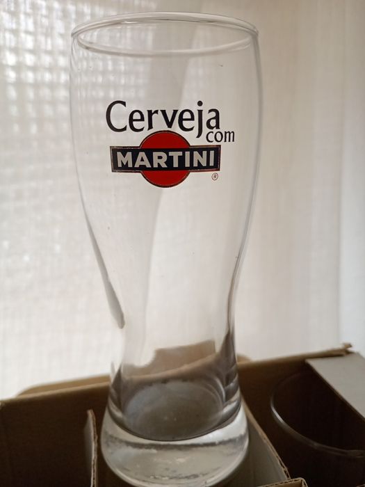 6 copos de vidro novos Cerveja com Martini