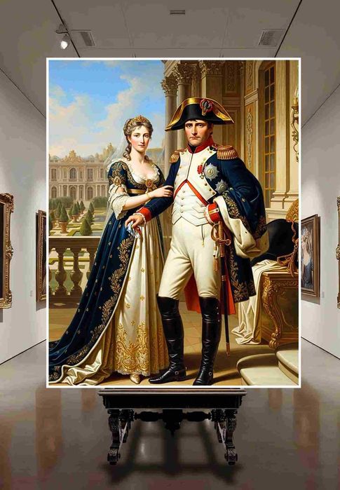 Obraz na płótnie - Napoleon Bonaparte z Józefiną - wymiar 75cm x 108cm