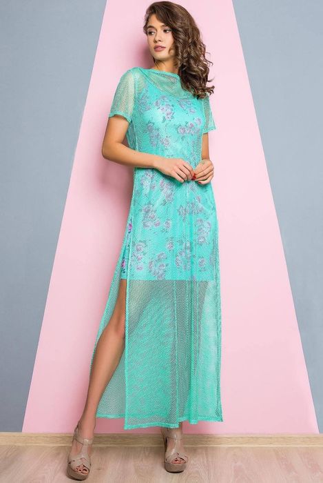 Платье сарафан с накидкой сеткой 48-50р