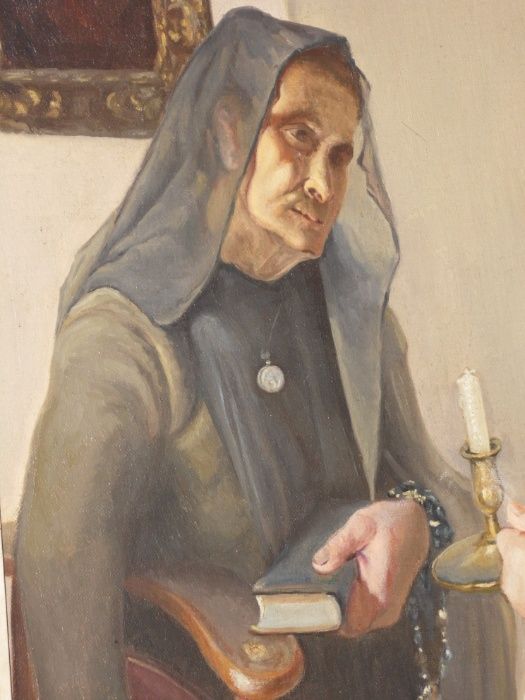 Pintura antiga a óleo