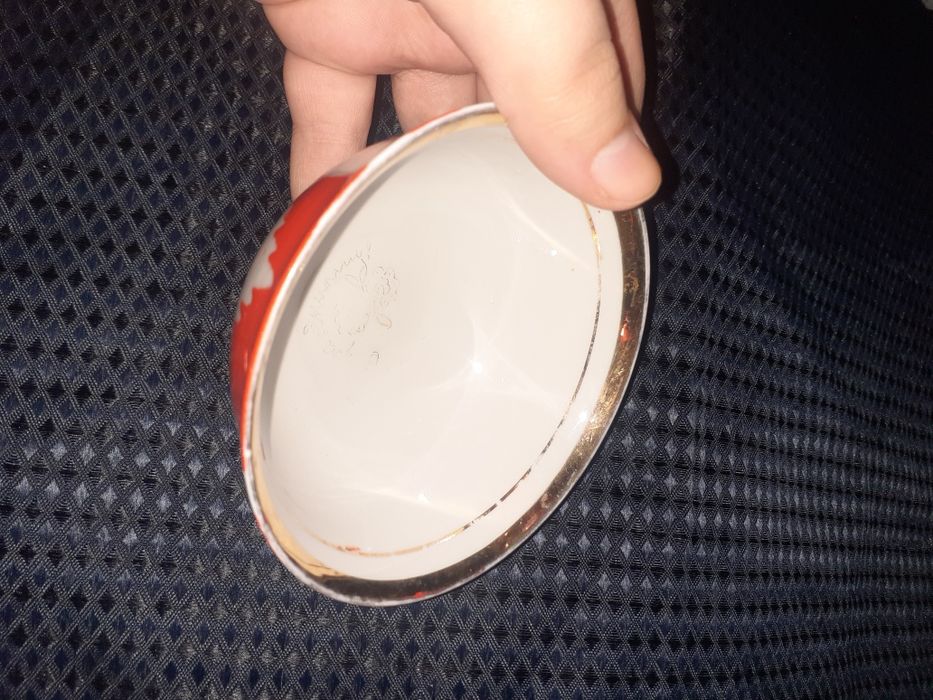 Фарфор пиала позолота Ташкент блюдце для чая