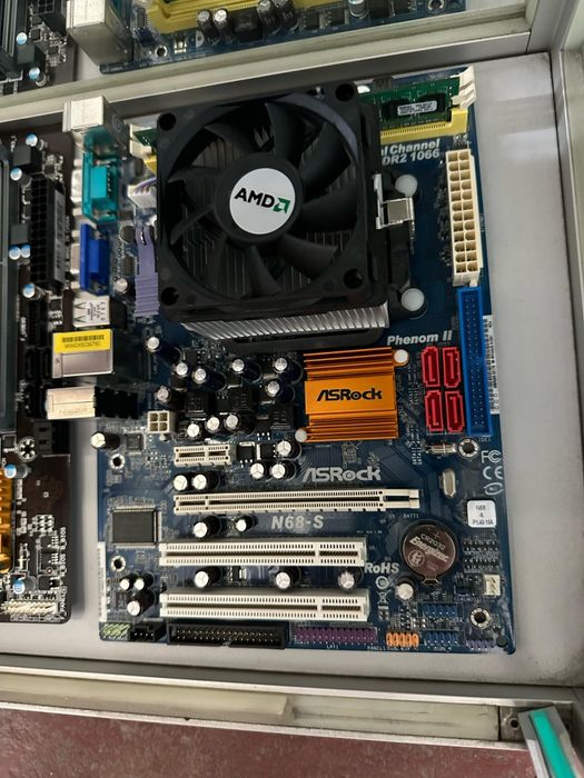 Zestaw Socet AM3 ASRock N68-S+Atlon LE-1620 BOX+1GB DDR2. Gwarancja.