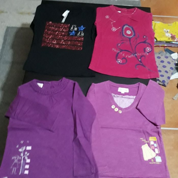 Conjunto de 11 blusas menina 3/4 anos