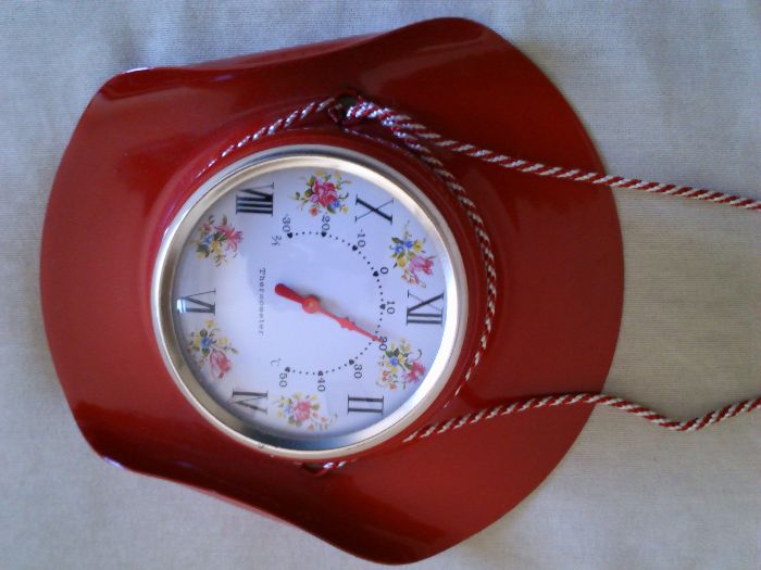 Termómetro embutido em chapeu, a funcionar dos anos 70, Made in Japan