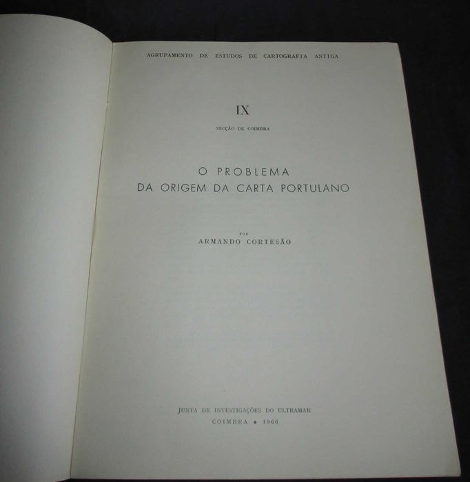 Livro O Problema da origem da carta portulano Armando Cortesão