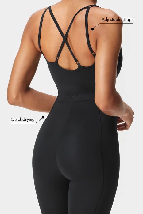 Kombinezon sportowy czarny treningowy Stronger M