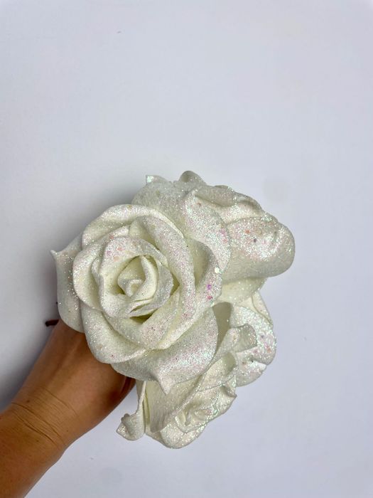 Квіти на ялинку,різдвяний,новорічний декор,штучні квіти