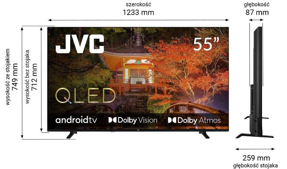 Telewizor JVC LT-55VAQ330P  QLED UHD Smart Tv Android TV HDMI 2.1