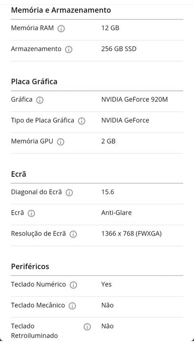 Portátil ASUS i7 12gb Ram ssd 500gb + 1TB HDD