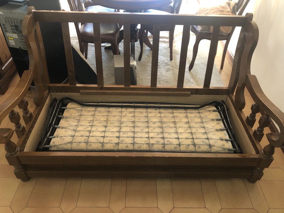 Sofa cama vermelho 3 lugares