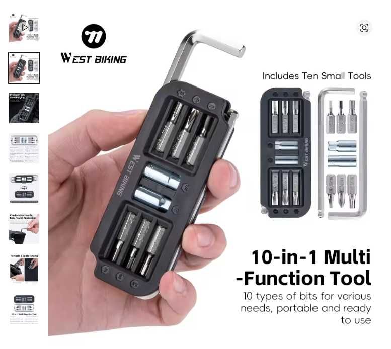 WEST BIKING 10-в-1 многофункциональный велосипедный инструмент