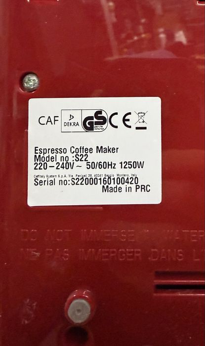 Кавомашина капсульна Caffitaly S22 Bianca Red/Black (Caffitaly)