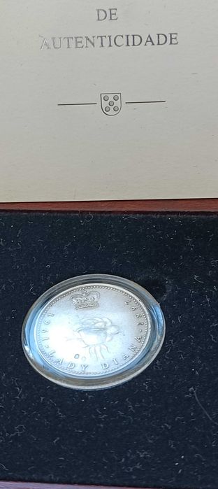 medalha prata coleção colecionador Lady Diana 1997