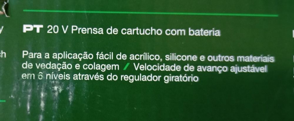 Prensa de cartucho/pistola de silicone a bateria Parkside 20V