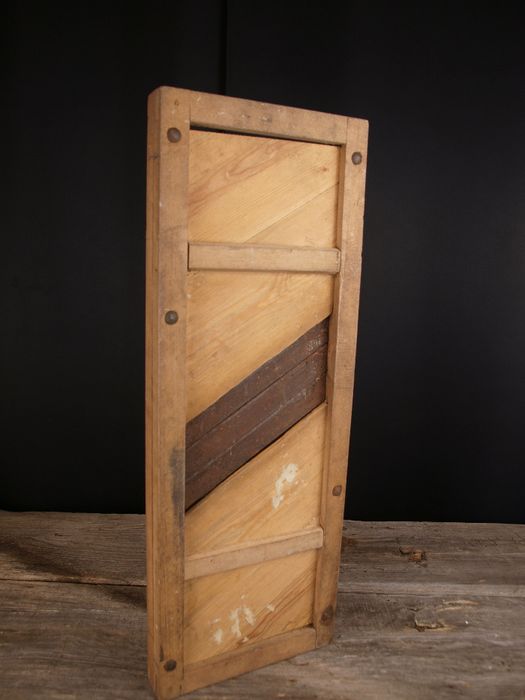 szatkownica duża stara antyk drewniana