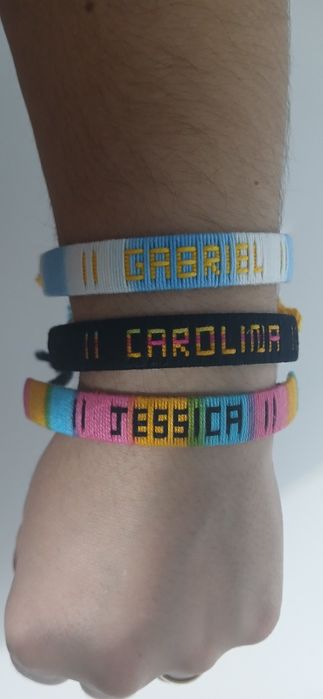 Pulseiras com nomes personalizadas - mais de 500 pulseiras