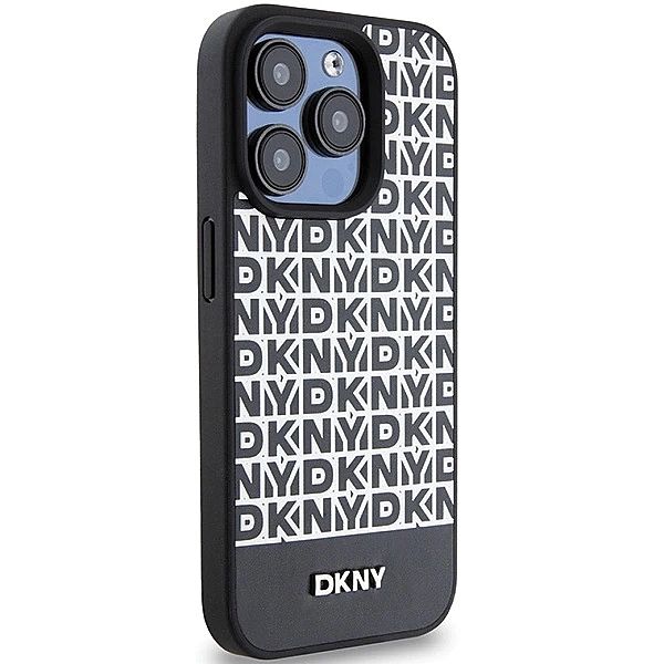 Etui DKNY Leather Printed Pattern Metal Logo MagSafe na iPhone 15 Pro