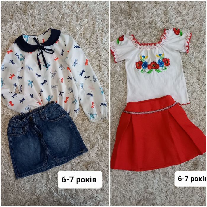 Набір спідничка/спідниця та блузка/кофта/світшот на дівчинку