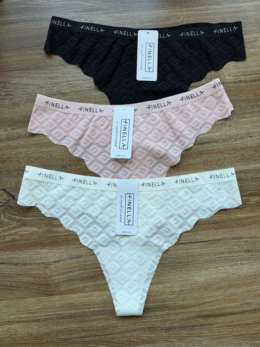 3x majtki damskie koronkowe L/XL stringi mix kolor