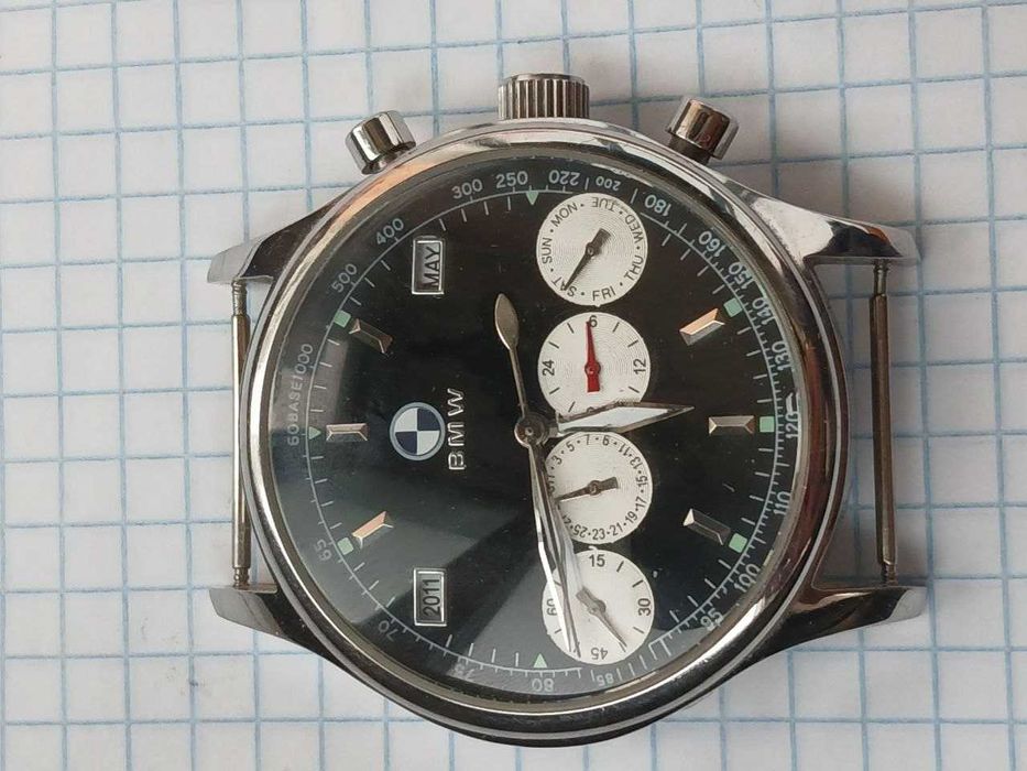 Шикарний рідкісний чоловічий годинник-хронограф BMW
