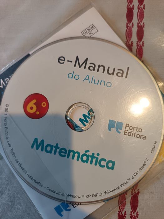 cd  rom   dvd manual do  aluno 6 ano matemática