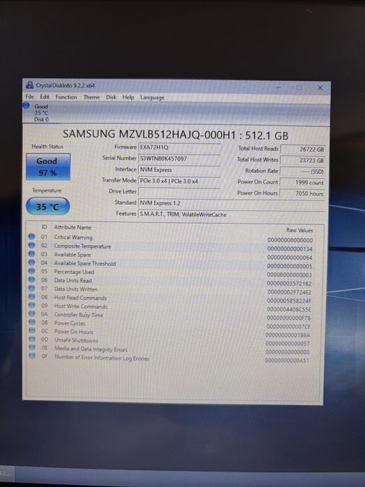 SSD M.2 NVMe 512GB/256GB
