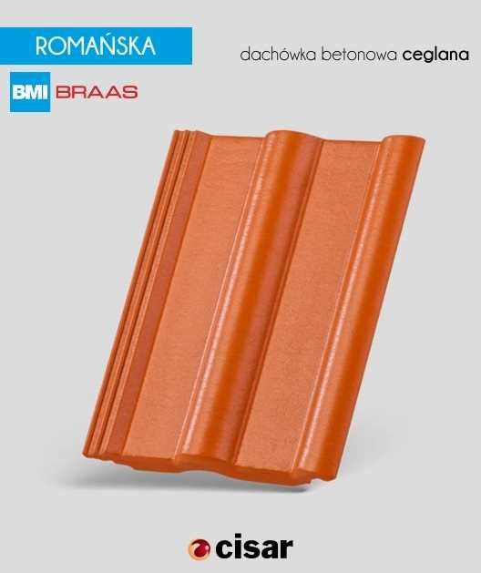 Dachówka betonowa Braas Romańska Cisar ceglasty Bramac