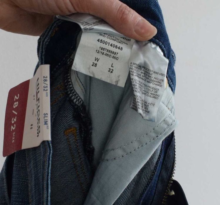 Hilfiger Denim spodnie jeansy w28 l32 slim scanton s m tall