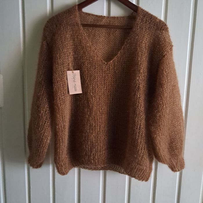 Sweter mgiełka moher z jedwabiem Handmade.