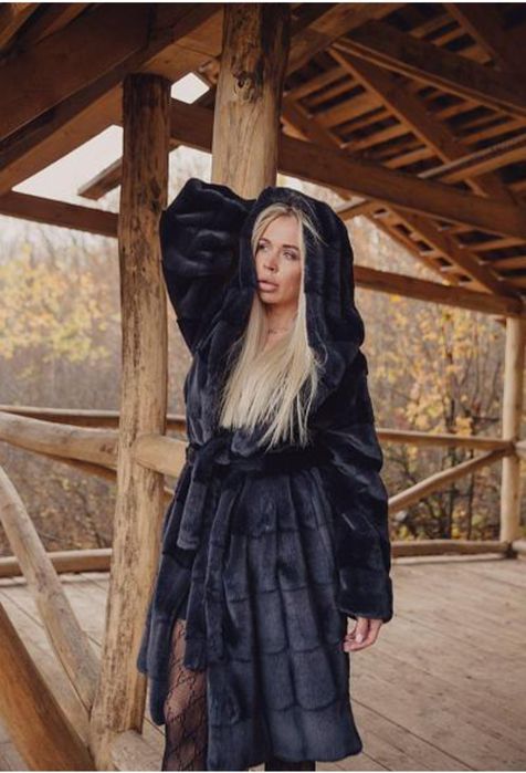 Шуба норкова екохутро, графіт