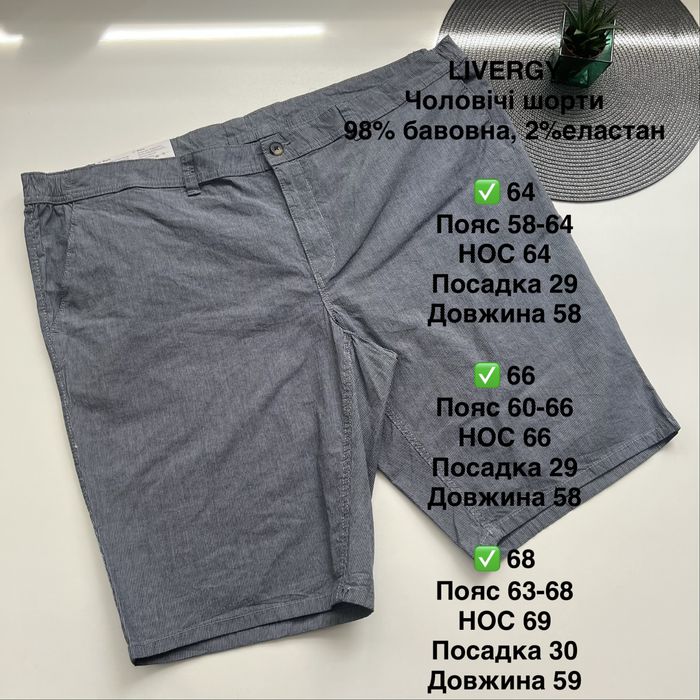 Чоловічі шорти батал бавовна,льон,джинс 56-68 розміри