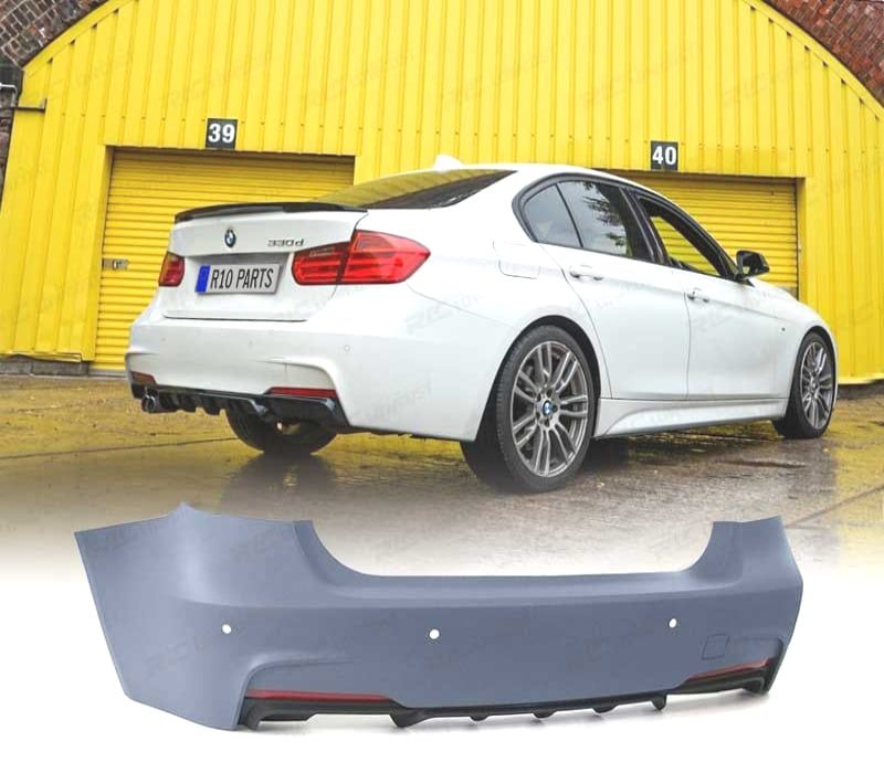 KIT CARROÇARIA BMW F30 LOOK M PERFORMANCE PDC SAÍDA DUPLA