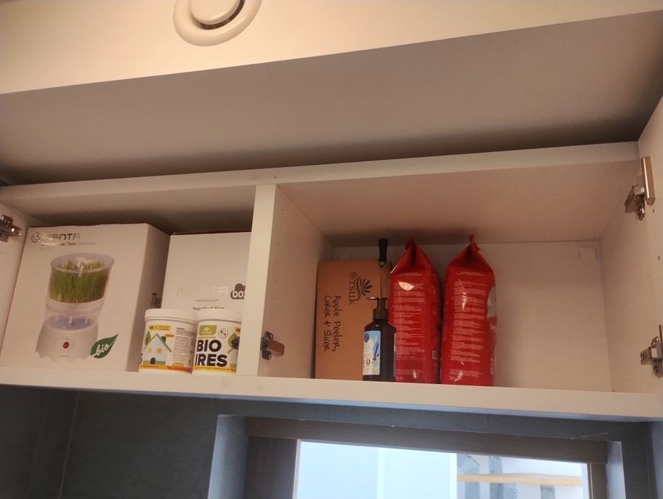 Ikea BESTA Kombinacja szafek ściennych, biały/Selsviken biały, 120x42x